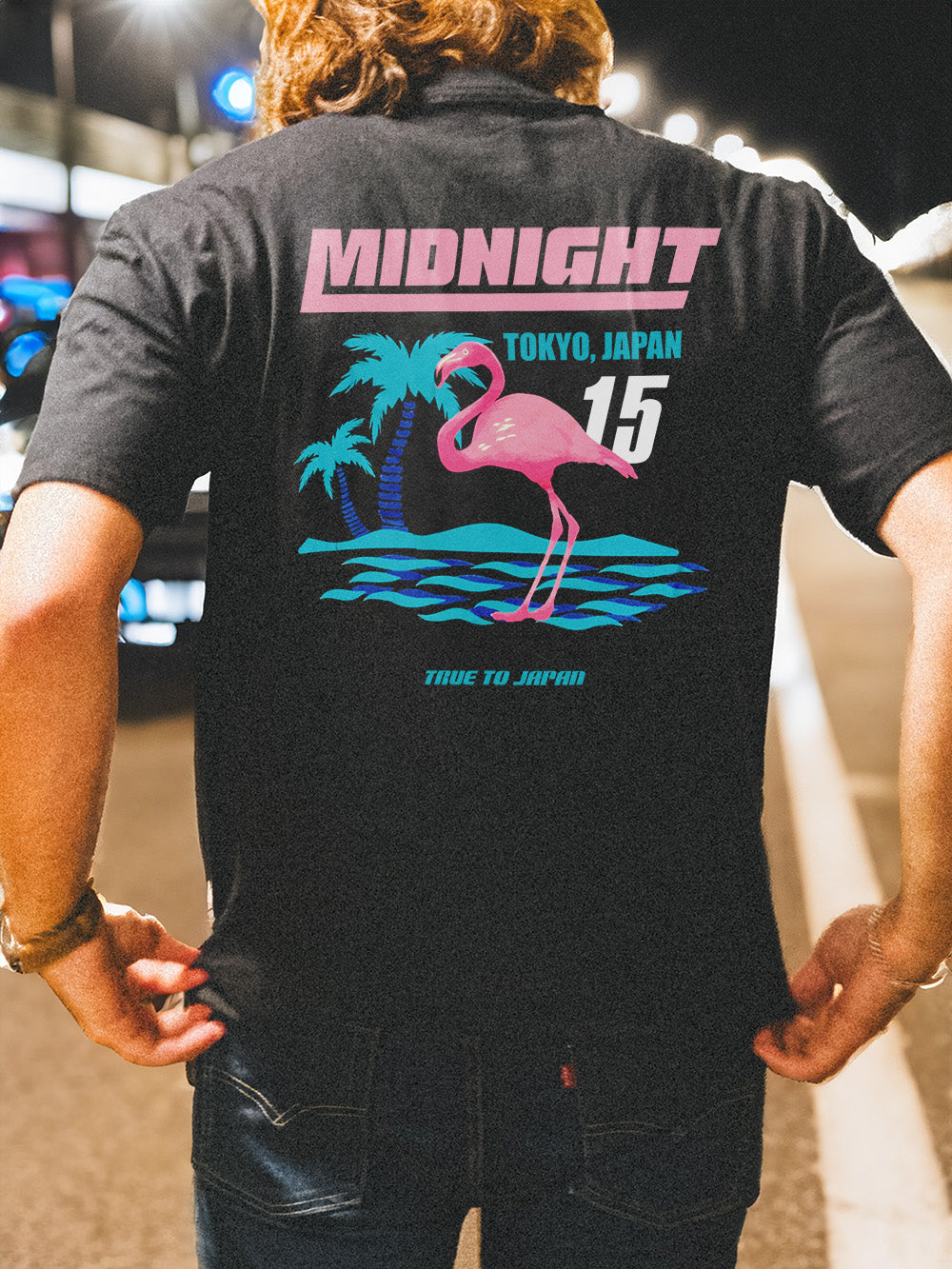 Remera Midnight Flamingo